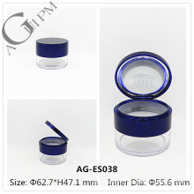 AG-ES038 Round Flip Cap Loose Powder Case With Mirror